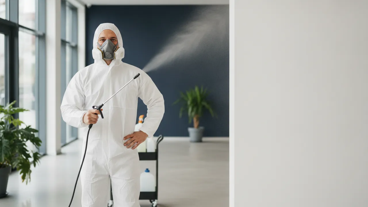 Intervention décontamination par un technicien professionnel
