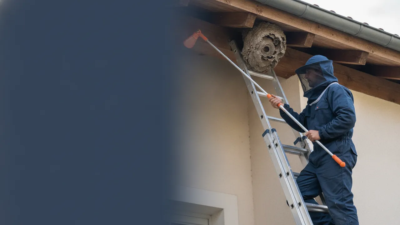 Intervention frelons par un technicien professionnel